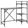 Computer desk with Sonoma gray shelves 120x47x109 cm by , Desks - Ref: Foro24-836216, Price: 74,05 €, Discount: %