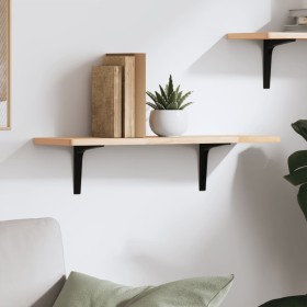 Solid beech wood wall shelf 60x20x1.5 cm by , Shelves and shelves - Ref: Foro24-356010, Price: 15,91 €, Discount: %