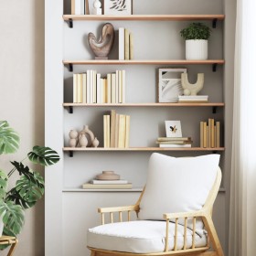 Solid beech wood wall shelf 100x20x1.5 cm by , Shelves and shelves - Ref: Foro24-356012, Price: 25,99 €, Discount: %