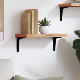 Solid beech wood wall shelf 40x20x2.5 cm by , Shelves and shelves - Ref: Foro24-356025, Price: 20,99 €, Discount: %