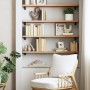 Solid beech wood wall shelf 80x20x2.5 cm by , Shelves and shelves - Ref: Foro24-356027, Price: 31,42 €, Discount: %