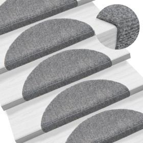 Stair tread mat 15 units punched gray fabric 56x17x3 cm by vidaXL, Stair mats - Ref: Foro24-132693, Price: 32,99 €, Discount: %