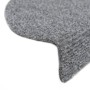 Stair tread mat 15 units punched gray fabric 56x17x3 cm by vidaXL, Stair mats - Ref: Foro24-132693, Price: 32,54 €, Discount: %