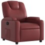 Sillón reclinable de cuero sintético rojo tinto de , Sillones - Ref: Foro24-372393, Precio: 216,31 €, Descuento: %