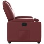 Sillón reclinable de cuero sintético rojo tinto de , Sillones - Ref: Foro24-372393, Precio: 216,31 €, Descuento: %