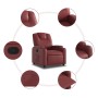 Sillón reclinable de cuero sintético rojo tinto de , Sillones - Ref: Foro24-372393, Precio: 216,31 €, Descuento: %