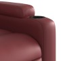 Sillón reclinable de cuero sintético rojo tinto de , Sillones - Ref: Foro24-372393, Precio: 216,31 €, Descuento: %