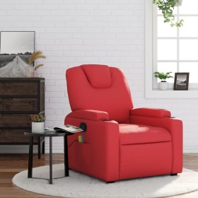 Reclining massage armchair in red synthetic leather by , Armchairs - Ref: Foro24-372401, Price: 205,99 €, Discount: %