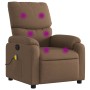 Reclining massage chair in brown fabric by , Armchairs - Ref: Foro24-373426, Price: 220,99 €, Discount: %