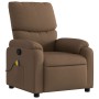 Sillón reclinable con masaje de tela marrón de , Sillones - Ref: Foro24-373426, Precio: 219,72 €, Descuento: %