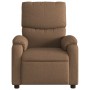 Sillón reclinable con masaje de tela marrón de , Sillones - Ref: Foro24-373426, Precio: 219,72 €, Descuento: %