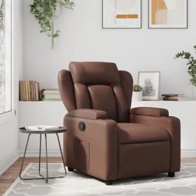 Sillón reclinable de cuero sintético marrón de , Sillones - Ref: Foro24-372429, Precio: 238,99 €, Descuento: %