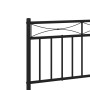 Bed frame with headboard and black metal footboard 90x190 cm by , Beds and slatted bases - Ref: Foro24-373701, Price: 70,28 €...