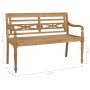 Batavia teak bench 120 cm by vidaXL, garden benches - Ref: Foro24-43052, Price: 189,99 €, Discount: %