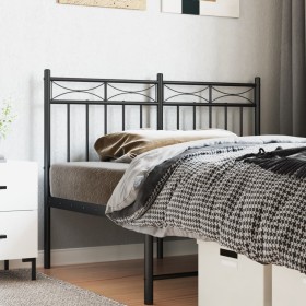 Black metal headboard 120 cm by , Headboards and footboards - Ref: Foro24-373722, Price: 28,52 €, Discount: %