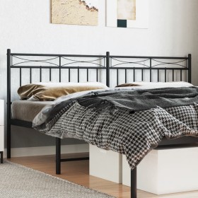 Black metal headboard 200 cm by , Headboards and footboards - Ref: Foro24-373729, Price: 35,99 €, Discount: %