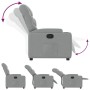 Sillón reclinable de tela gris claro de , Sillones - Ref: Foro24-372441, Precio: 233,81 €, Descuento: %