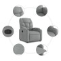 Sillón reclinable de tela gris claro de , Sillones - Ref: Foro24-372441, Precio: 233,81 €, Descuento: %