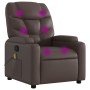 Reclining massage armchair in brown synthetic leather by , Armchairs - Ref: Foro24-372474, Price: 245,25 €, Discount: %