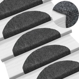 Stair mat 15 units punched fabric 65x21x4cm dark gray by vidaXL, Stair mats - Ref: Foro24-132697, Price: 34,35 €, Discount: %