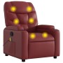 Reclining massage armchair in synthetic red wine leather by , Armchairs - Ref: Foro24-372476, Price: 261,02 €, Discount: %