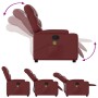 Reclining massage armchair in synthetic red wine leather by , Armchairs - Ref: Foro24-372476, Price: 261,02 €, Discount: %