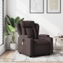 Dark brown fabric reclining massage chair by , Armchairs - Ref: Foro24-372420, Price: 253,82 €, Discount: %