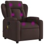 Dark brown fabric reclining massage chair by , Armchairs - Ref: Foro24-372420, Price: 253,82 €, Discount: %