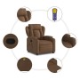 Dark brown fabric reclining massage chair by , Armchairs - Ref: Foro24-372420, Price: 253,82 €, Discount: %