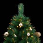 Artificial Christmas tree with hinges 300 LED and balls 240 cm by , Christmas trees - Ref: Foro24-3210370, Price: 247,19 €, D...