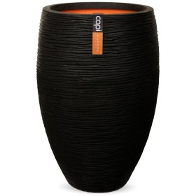 Capi Vase Nature Rib elegant Deluxe 40x60 cm black KBLR1131 by Capi, Pots and planters - Ref: Foro24-424248, Price: 125,99 €,...