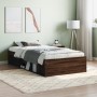 Brown oak bed frame 100x200 cm by , Beds and slatted bases - Ref: Foro24-3203837, Price: 132,34 €, Discount: %