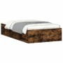 Estructura de cama roble ahumado 100x200 cm de , Camas y somieres - Ref: Foro24-3203835, Precio: 130,51 €, Descuento: %