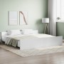 Bed frame with white headboard and footboard 200x200 cm by , Beds and slatted bases - Ref: Foro24-3203733, Price: 140,87 €, D...