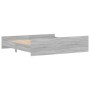 Estructura de cama con cabecero piecero gris Sonoma 200x200 cm de , Camas y somieres - Ref: Foro24-3203738, Precio: 169,30 €,...