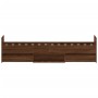 Bed frame with brown oak headboard and footboard 75x190 cm by , Beds and slatted bases - Ref: Foro24-3203823, Price: 162,99 €...