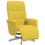 Light yellow fabric massage recliner with footrest by , Armchairs - Ref: Foro24-356581, Price: 231,35 €, Discount: %