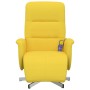 Light yellow fabric massage recliner with footrest by , Armchairs - Ref: Foro24-356581, Price: 231,35 €, Discount: %