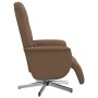 Sillón reclinable de masaje con reposapiés tela marrón de , Sillones - Ref: Foro24-356576, Precio: 233,99 €, Descuento: %