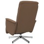 Sillón reclinable de masaje con reposapiés tela marrón de , Sillones - Ref: Foro24-356576, Precio: 233,99 €, Descuento: %