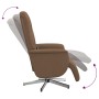 Sillón reclinable de masaje con reposapiés tela marrón de , Sillones - Ref: Foro24-356576, Precio: 233,99 €, Descuento: %