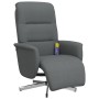 Dark gray fabric reclining massage chair with footrest by , Armchairs - Ref: Foro24-356574, Price: 196,21 €, Discount: %