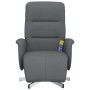 Dark gray fabric reclining massage chair with footrest by , Armchairs - Ref: Foro24-356574, Price: 196,21 €, Discount: %