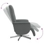 Dark gray fabric reclining massage chair with footrest by , Armchairs - Ref: Foro24-356574, Price: 196,21 €, Discount: %