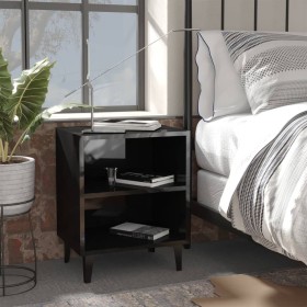 Nightstands metal legs 2 units glossy black 40x30x50 cm by vidaXL, Nightstands - Ref: Foro24-805812, Price: 57,99 €, Discount: %