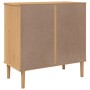 SENJA chest of drawers in solid pine wood with a brown rattan look, measuring 80x40x80cm. by , Drawers - Ref: Foro24-358022, ...