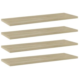 Shelf shelf 4 units Sonoma oak plywood 60x20x1.5cm by , Shelves - Ref: Foro24-805224, Price: 21,24 €, Discount: %