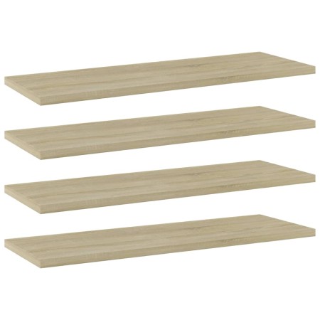 Shelf shelf 4 units Sonoma oak plywood 60x20x1.5cm by , Shelves - Ref: Foro24-805224, Price: 22,49 €, Discount: %