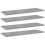 Concrete gray plywood shelf 4 units 60x20x1.5cm by , Shelves - Ref: Foro24-805226, Price: 22,99 €, Discount: %