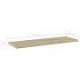 Shelf shelf 4 units Sonoma oak plywood 60x20x1.5cm by , Shelves - Ref: Foro24-805224, Price: 22,49 €, Discount: %